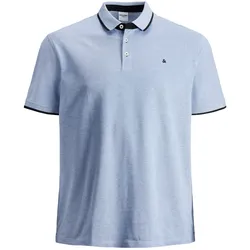 Jack & Jones Herren Poloshirt JJEPAULOS - Relaxed Fit Plussize - Denim Blue PS 12143859 - 7XL