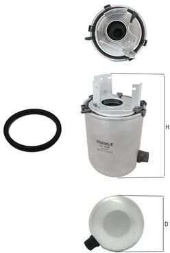 Mahle Kraftstofffilter Kl1245d Ohne Filterheizung 161,5mm Für Nissan