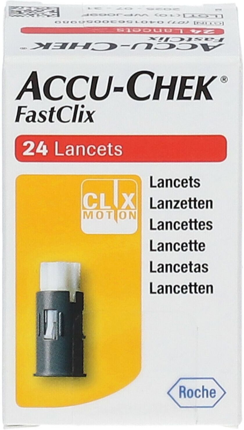 ROCHE DIAGNOSTICS SpA Accu-Chek FastClix Controllo Glicemia, 24 Lancette