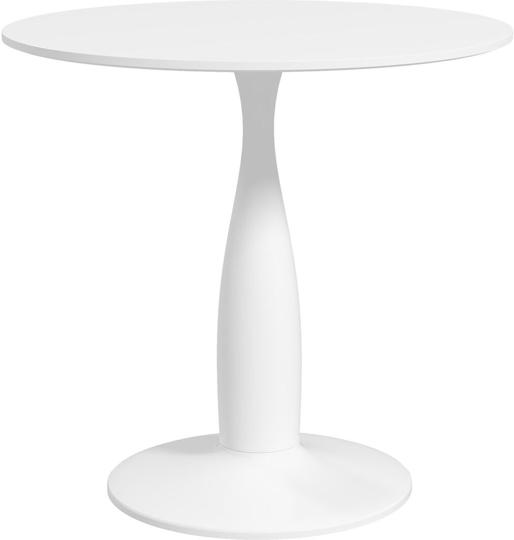Metro Brannock Round Dining Table with Steel Base White