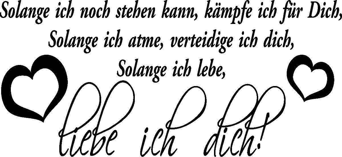 NC Sticker Liebe ich dich