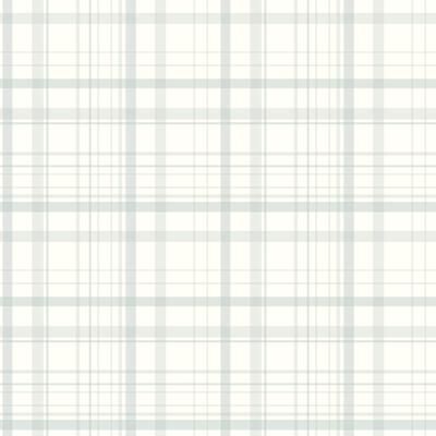 Chesapeake Burgess Light Blue Plaid Wallpaper