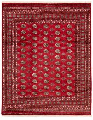 ECARPETGALLERY Hand-knotted Finest Peshawar Bokhara Red Wool Rug - 8'2 x 10'0