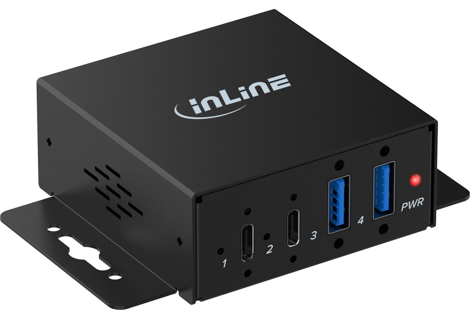 InLine USB 3.2 industriële hub, 4-poorts, 2x USB-A, 2x USB-C