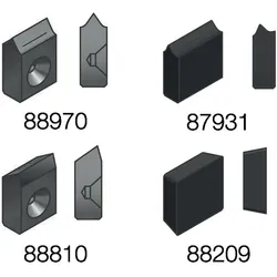 Röhm, Zubehör Maschine, Hartmetall-Mitnehmer-Platten, Grösse 9,5x3,2, Rechts- und Linkslauf