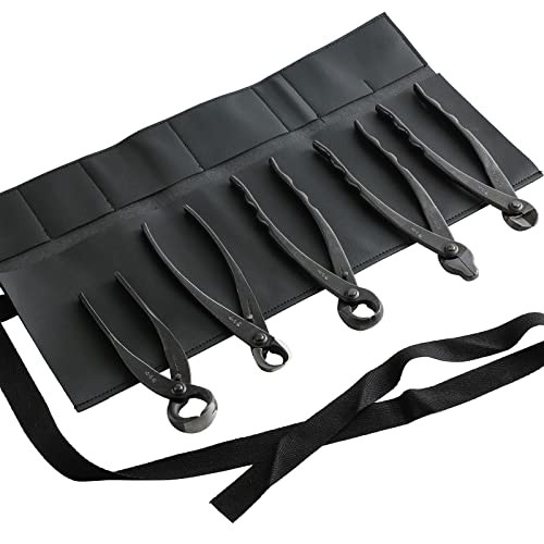 Wazakura Bonsai Gereedschap Set 6-delig met 5 Tangen en Oprolbare Etui