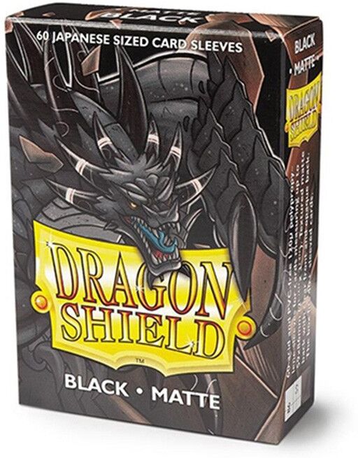 60 Dragon Shield Matte Japanese : Sleeves Black