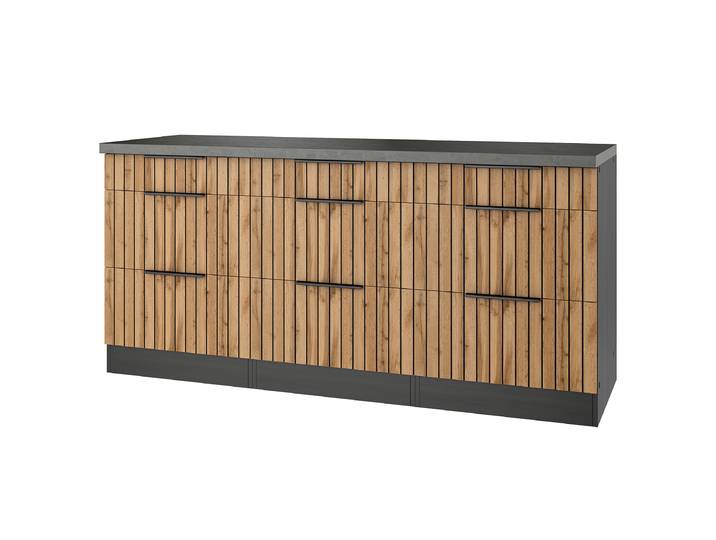Unterschrank Liverpool Variante C 180cm Braun