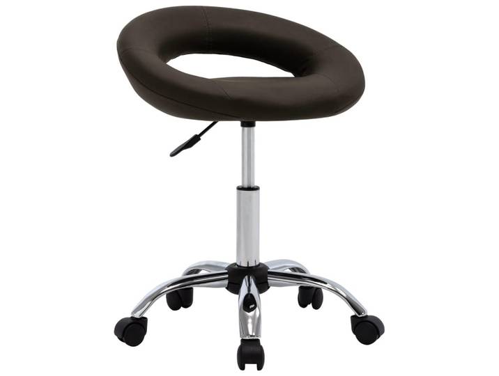 vidaXL Chaise de salle à manger Pivotante Marron Similicuir
