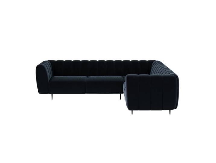 Canapé d'angle droit bleu marine