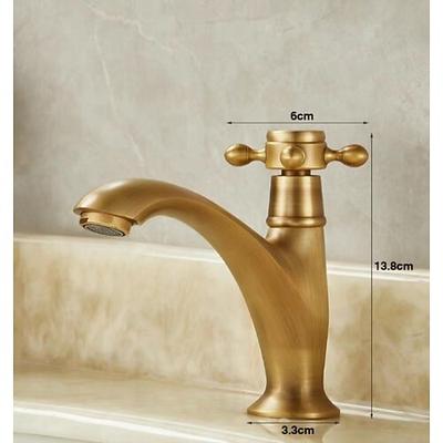 Badezimmer Waschbecken Wasserhahn Antik Messing Einhebel Einlochmontage Centerset Waschtisch Badezimmer Eitelkeit Wasserhahn
