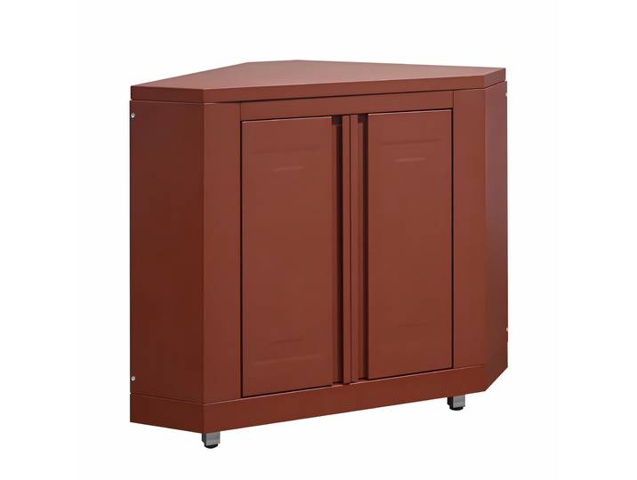 Oviala - Meuble de rangement d'angle de cuisine extérieur en acier