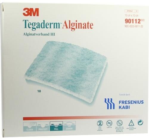 Tegaderm Alginate Fk Kompressen 10x10cm 90112 10stk