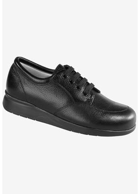 Women's Drew New Villager Flats by Drew in Black Soft Pebble (Size 8 XWW)