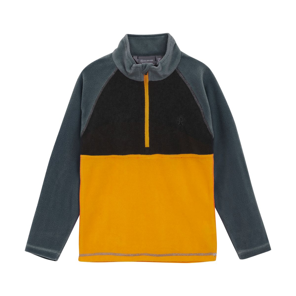 Color Kids Fleece Pulli Colorblock 742403 stormy weather (7842) 122 742403-7842-122