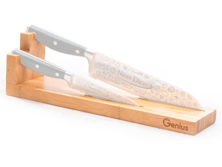 Messerblock GENIUS Nicer Dicer Knife Pro , beige (natur), Messerblöcke, Messerblock, perfekter Aufbewahrungsort für Messer, Bambus
