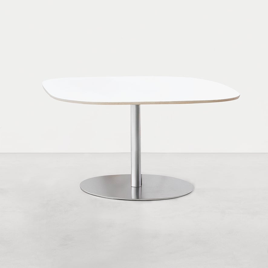 Lapalma Rondo' Tisch (Ø 90cm, weiß lackiert, Laminat weiß) Ø 90cm | weiß lackiert | Laminat weiß P84WW+P86B