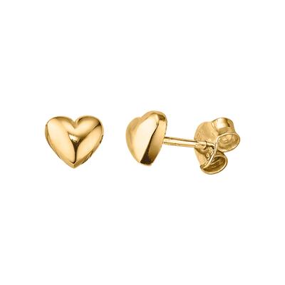 Paar Ohrstecker FIRETTI "Schmuck Geschenk Gold 333 Ohrschmuck Herzen", gold (gelbgoldfarben), Ohrringe, Damen, Gelbgold 333