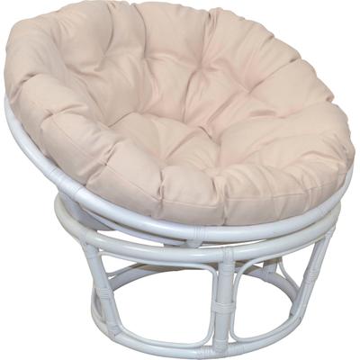 Rattanstuhl HOME AFFAIRE "Papasansessel", weiß, 110cm, Kissenbezug 100% Polyester;Kissen mit Vliesfüllung, Stühle, Rattanstuhl, aus geflochtenem Rattan, in verschiedenen Größen (80-110 cm)
