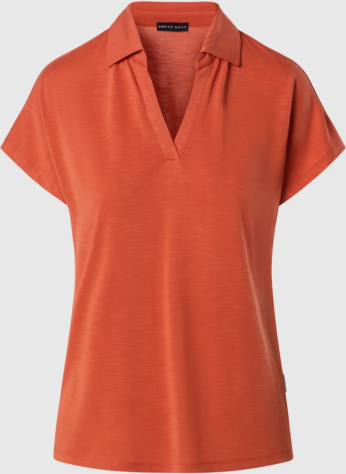 North Sails Knopfloses Poloshirt aus Slub-Jersey Mecca orange M