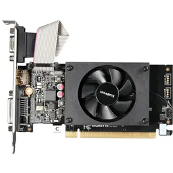 Gigabyte GeForce GT 710 DirectX (2 GB, DDR3), Grafikkarte, Schwarz