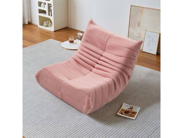 Pouf poire géant - Fauteuil de sol effet avec rembourrage en mousse ergonomique - Le fauteuil lounge - Rose