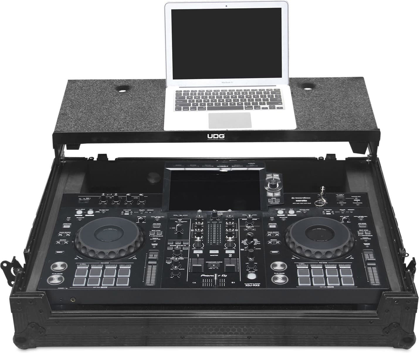 UDG Ultimate Flight Case Pioneer Dj Xdj-Rx3 Schwarz Plus (Laptop-Ablage + Rollen)