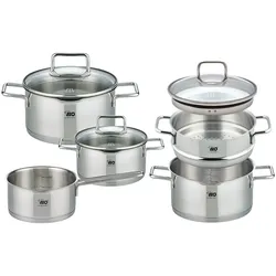 Kochtopf-Set SMART STEAM (LBH 50x26x25 cm) - silber - LBH 50x26x25 cm