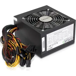 Evolveo EP400PP12B power supply unit 20+4 pin ATX ATX Black (400 W), PC Netzteil, Schwarz