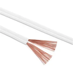 Sonero Lautsprecherkabel 2,50mm2 CCA 50 m (50 m, 2.50 mm2), Lautsprecherkabel, Weiss