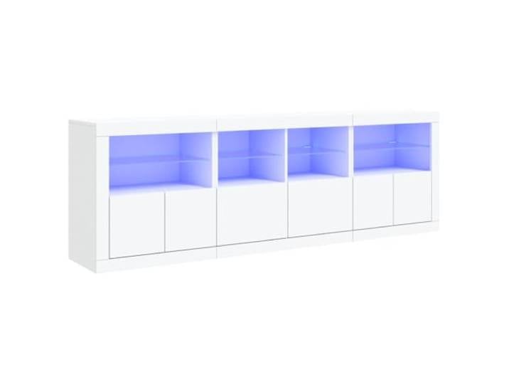 vidaXL Sideboard mit LED-Leuchten Weiß 202x37x67 cm