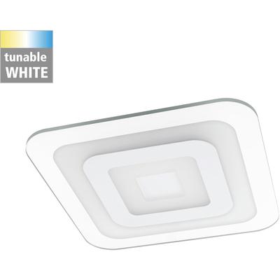 EGLO LED Deckenleuchte "REDUCTA 1", weiß, 1, H: 5cm, Leuchten, Deckenlampe weiß, Lichtfarbe einstellbar (CCT), Wohnzimmerlampe, 48cm, LED Deckenleuchte