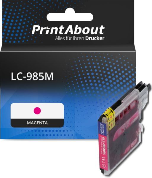 PrintAbout Druckerpatrone kompatibel mit Brother LC-985M - Magenta
