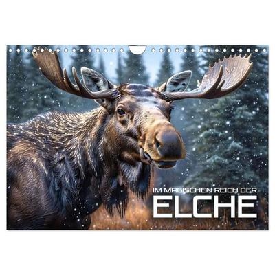 Im magischen Reich der Elche (Wandkalender 2027 DIN A4 quer), CALVENDO Monatskalender
