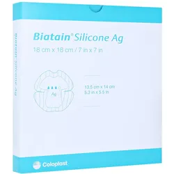 Biatain Silicone Ag Schaumverband Ferse 5 St