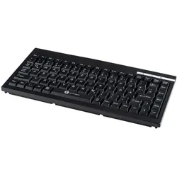 Gett GCQ Cleantype Easy Basic Compact kompakte Tastatur mit Kunststoffgehaeuse 88 Tasten USB Farbe s (DE, Kabelgebunden), Tastatur, Schwarz