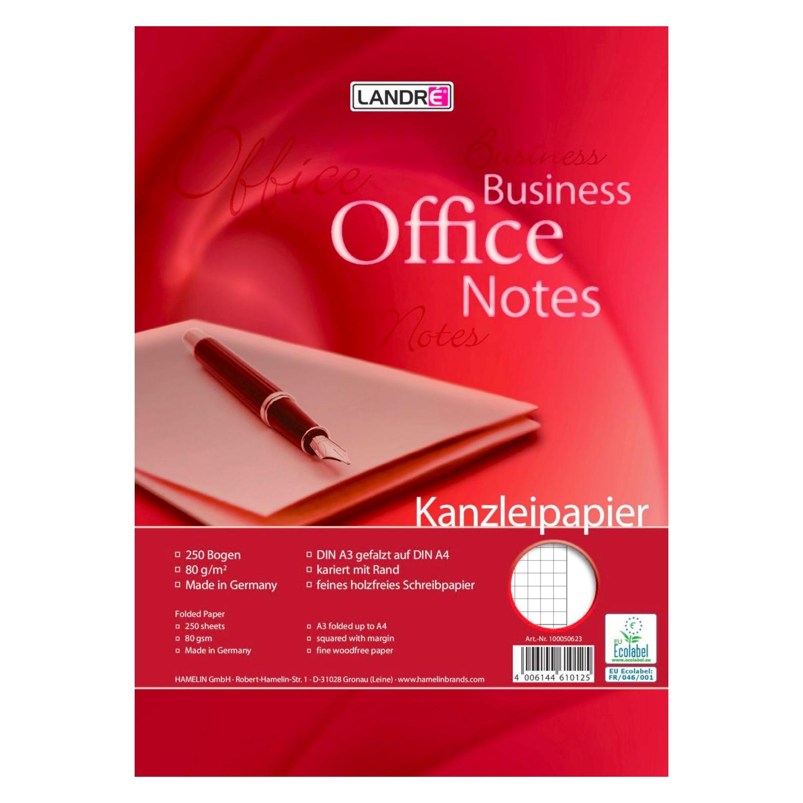 Landré Office A3/A4 Kanzleipapier (A4, 250 Blätter, 80 g/m²) (100050623)