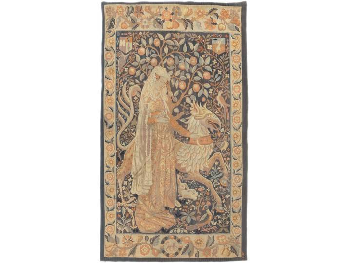 China Gobelin Verdure Antik Teppich 156x269 Handgeknüpft Orientteppich Wolle