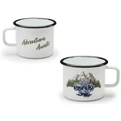Original VW T1 Bulli Emaille Becher Tasse Kaffeebecher Trinkbecher Henkelbecher ...
