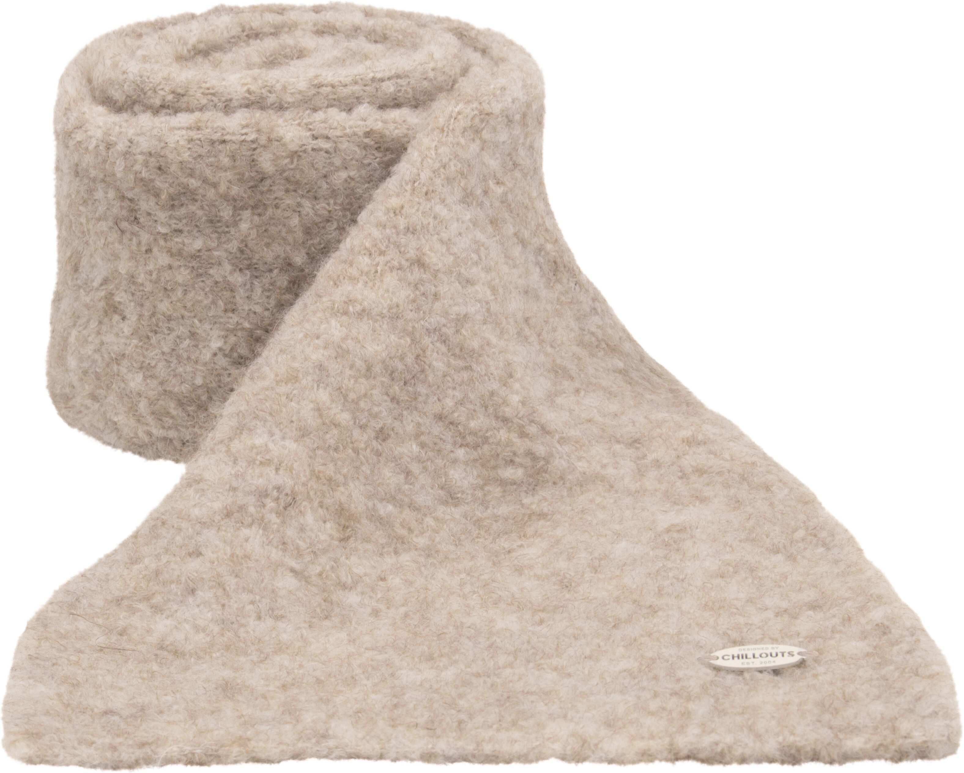 Strickschal CHILLOUTS "Graham Scarf", Damen, beige, Feinstrick, Materialmix, unifarben, Modetücher Strickschal, mit optimalem Tragekomfort beige Einheitsgröße