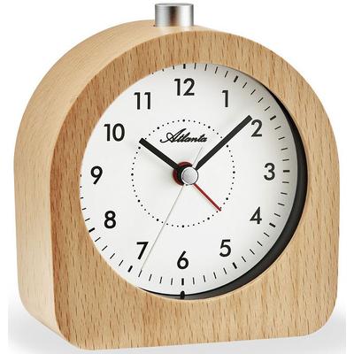 Quarzwecker ATLANTA "3145", braun (buchefarben), Wecker, Holzgehäuse, Licht