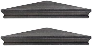 The Gray Barn Haven Rustic Wood Floating Black Corner Shelves (Set of 2)