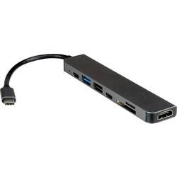 Value USB 2.0 Adapter [1x USB-C® - 7x HDMI®, USB-A, USB-C®, SD, microSD] VALUE USB Typ C Dockingstation, HDMI 4K6 0.1 m 4K UHD 12.99.1136