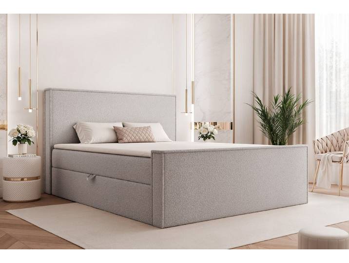 yourhouse24 Boxbett Bett HIUMA I mit Bettkasten (Bett mit Stauraum), inkl. Bettkasten und Topper
