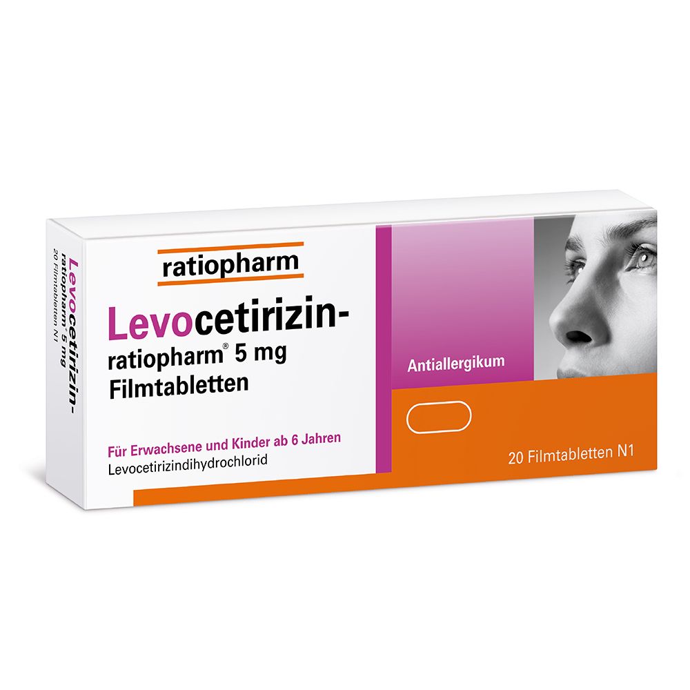 LEVOCETIRIZIN-ratiopharm 5 mg Filmtabletten 20 St