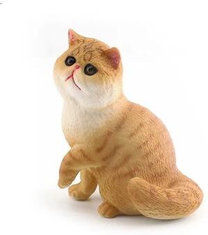 Uplift Essentials Feline Narrative Sculpture High Definition Lying Orange Cat Architectural Ornament style 12