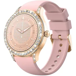 Giewont Veltori VT360-1 Damen-Smartwatch, rosa Silikonarmband (32.26 mm, ohne SIM), Smartwatch
