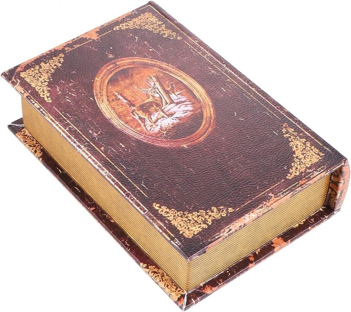 Decoratief Nep Boek met Verborgen Opbergvak - Bruin - 19 x 125 cm