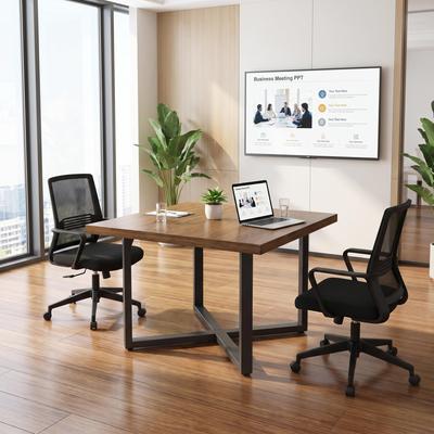 OEM Solid Wood Conference Table, 31.5'' Square Small Meeting Table Office Table for Home Office,Small Team or Large Meeting Room