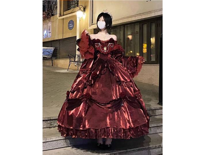 Robe de princesse fugitive, robe longue de fée Lolita, robe de princesse moelleuse pour adulte